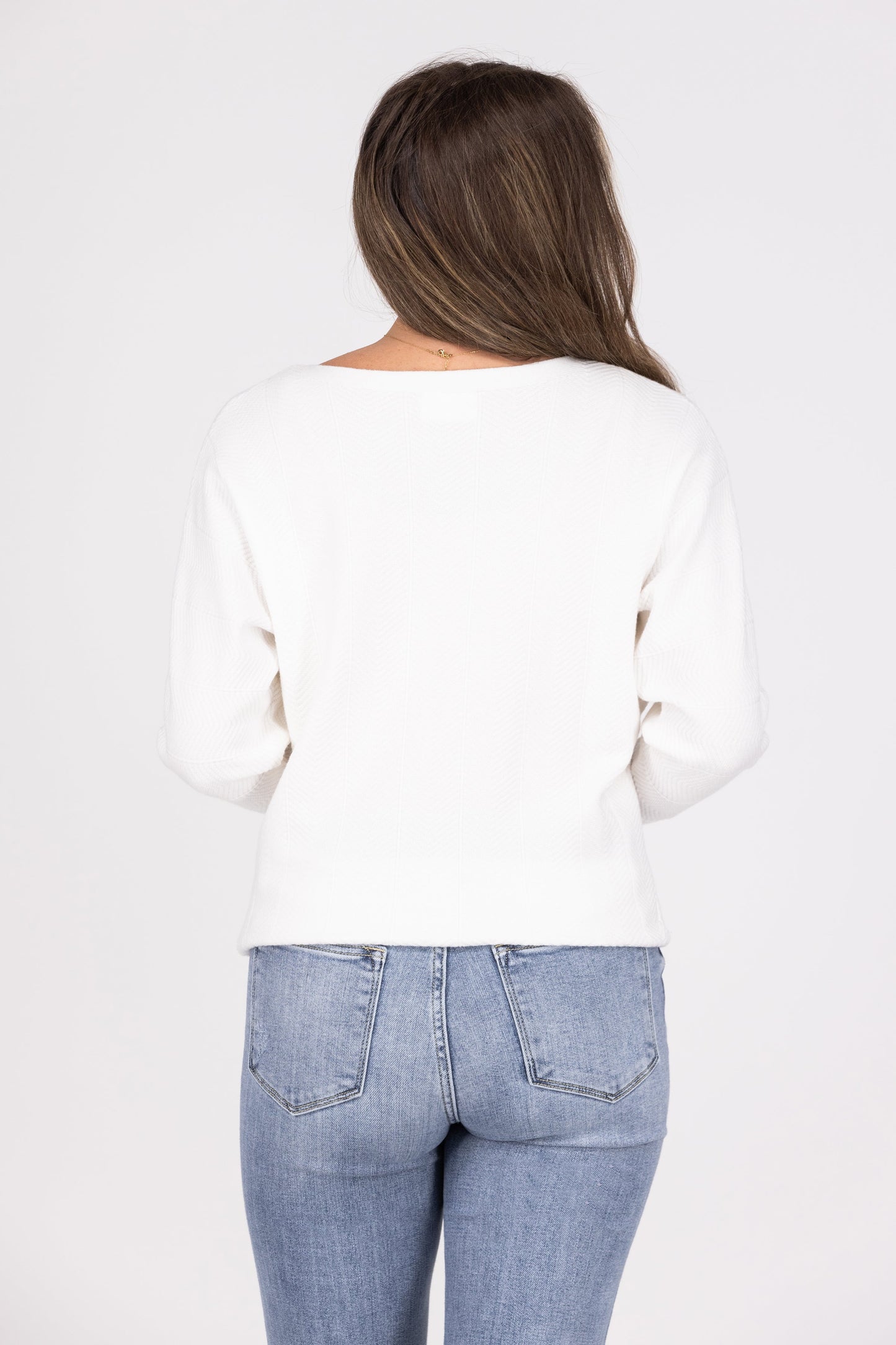 Do What You Can Do Women's Chevron Texture Sweater