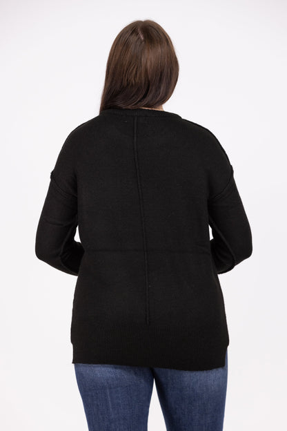 Marshmallows By The Fire Women's Round Neckline Hi-Lo Sweater