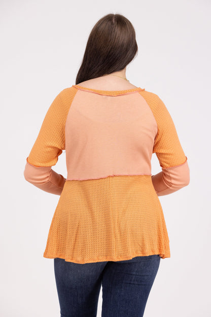 Take Me On A Trip Women's Waffle Knit Long Sleeve Top