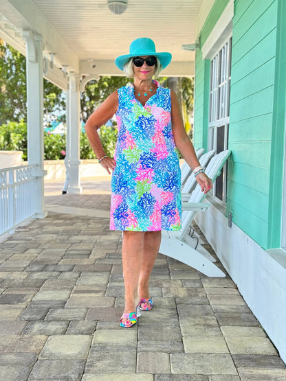 SALINA REEF RUFFLE DRESS