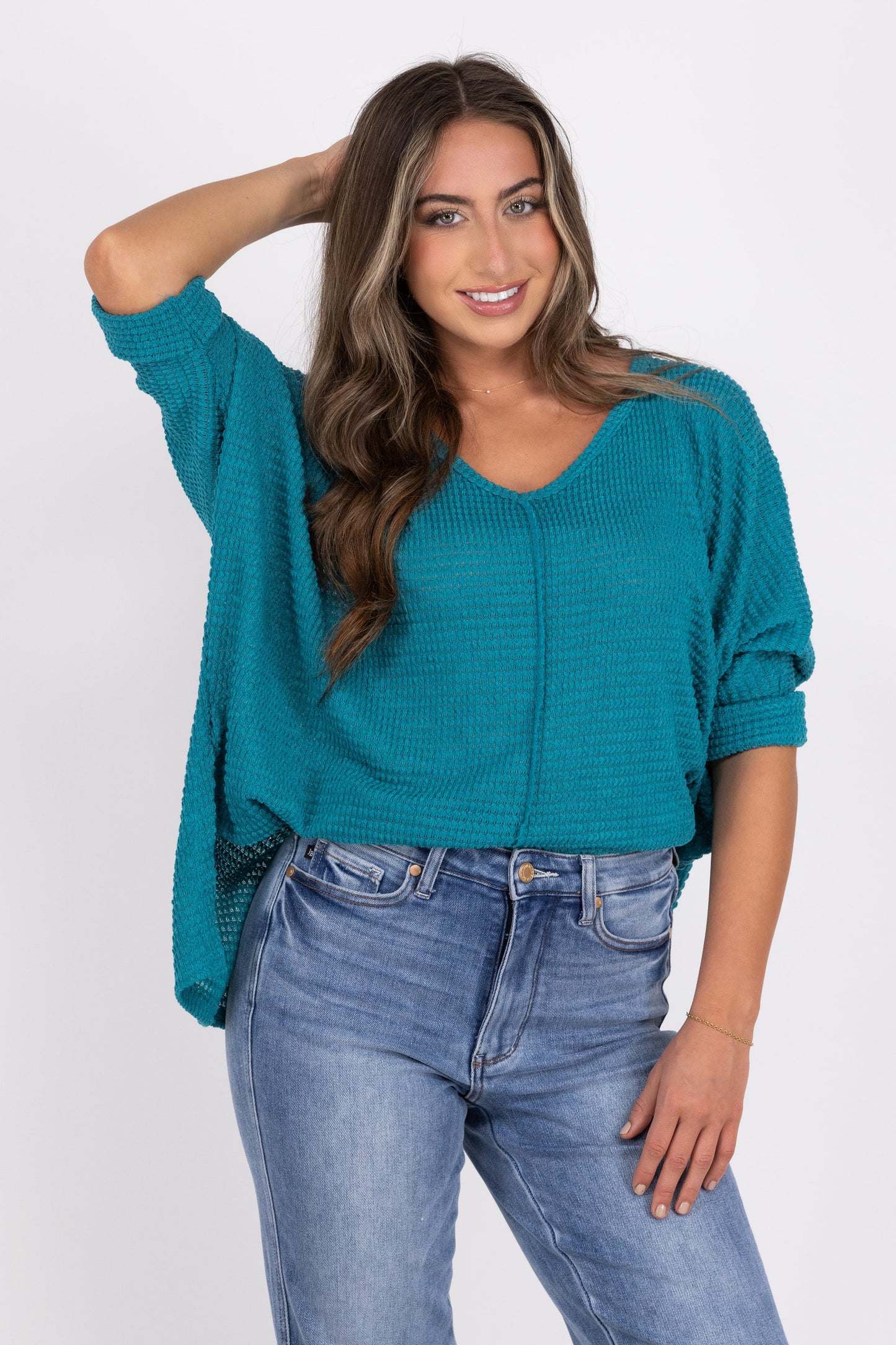 Take Flight Women's Waffle Knit Long Sleeve Top