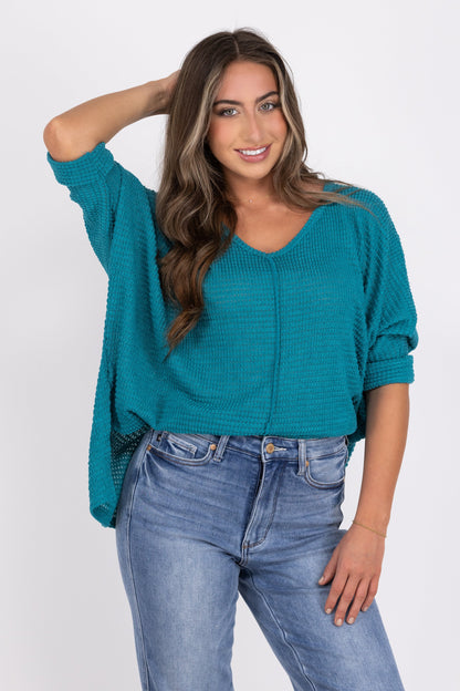 Take Flight Women's Waffle Knit Long Sleeve Top