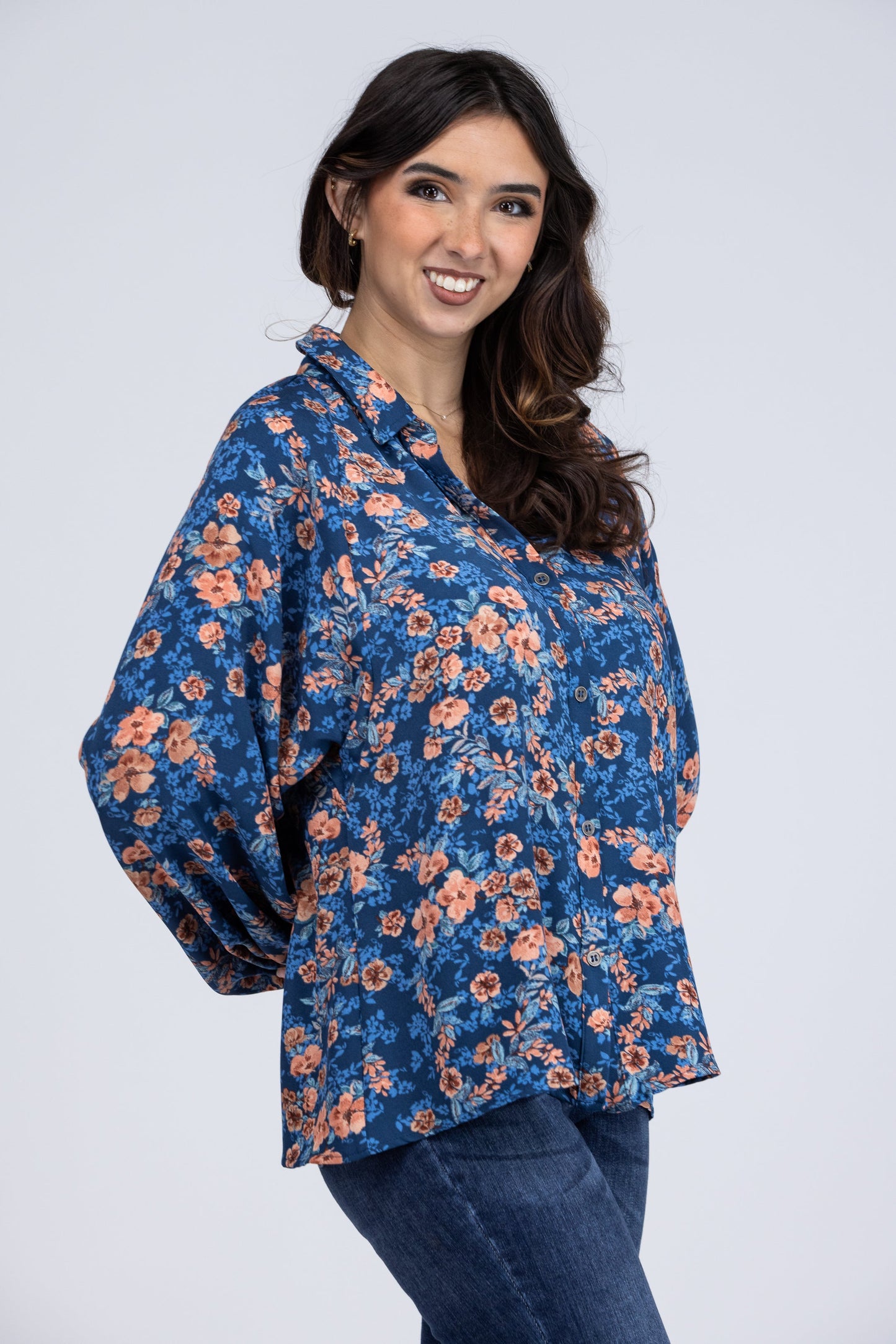 Losing Me Women's Button Up Long Sleeve Top
