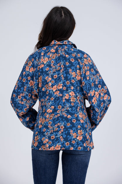 Losing Me Women's Button Up Long Sleeve Top