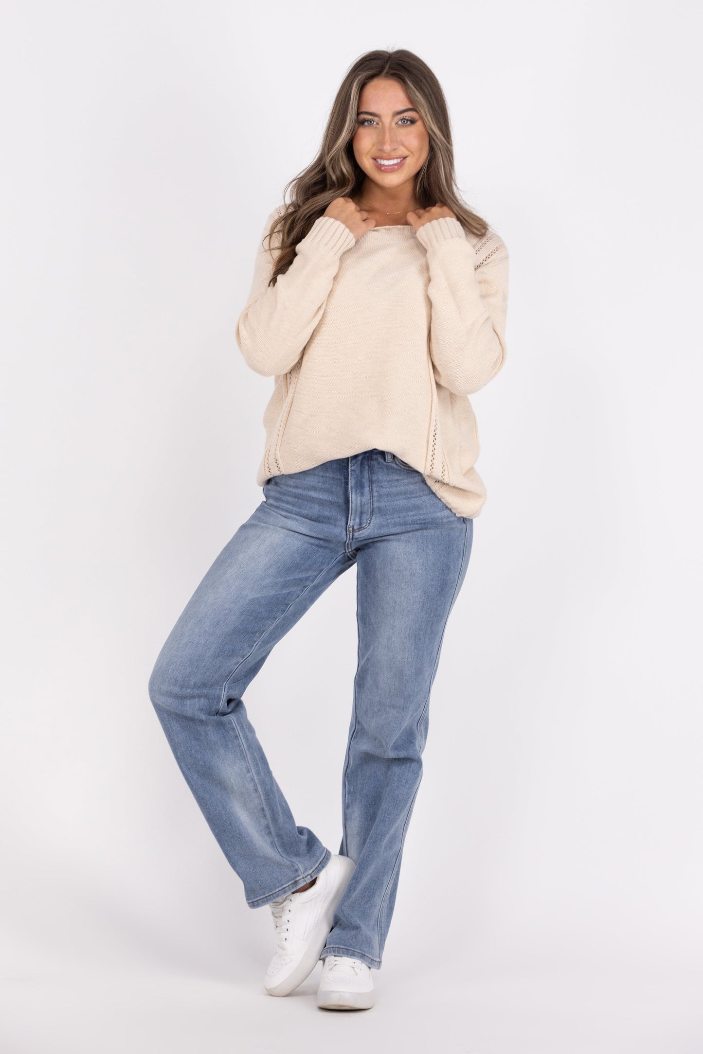 When You Arrived Women's Long Sleeve Knit Sweater