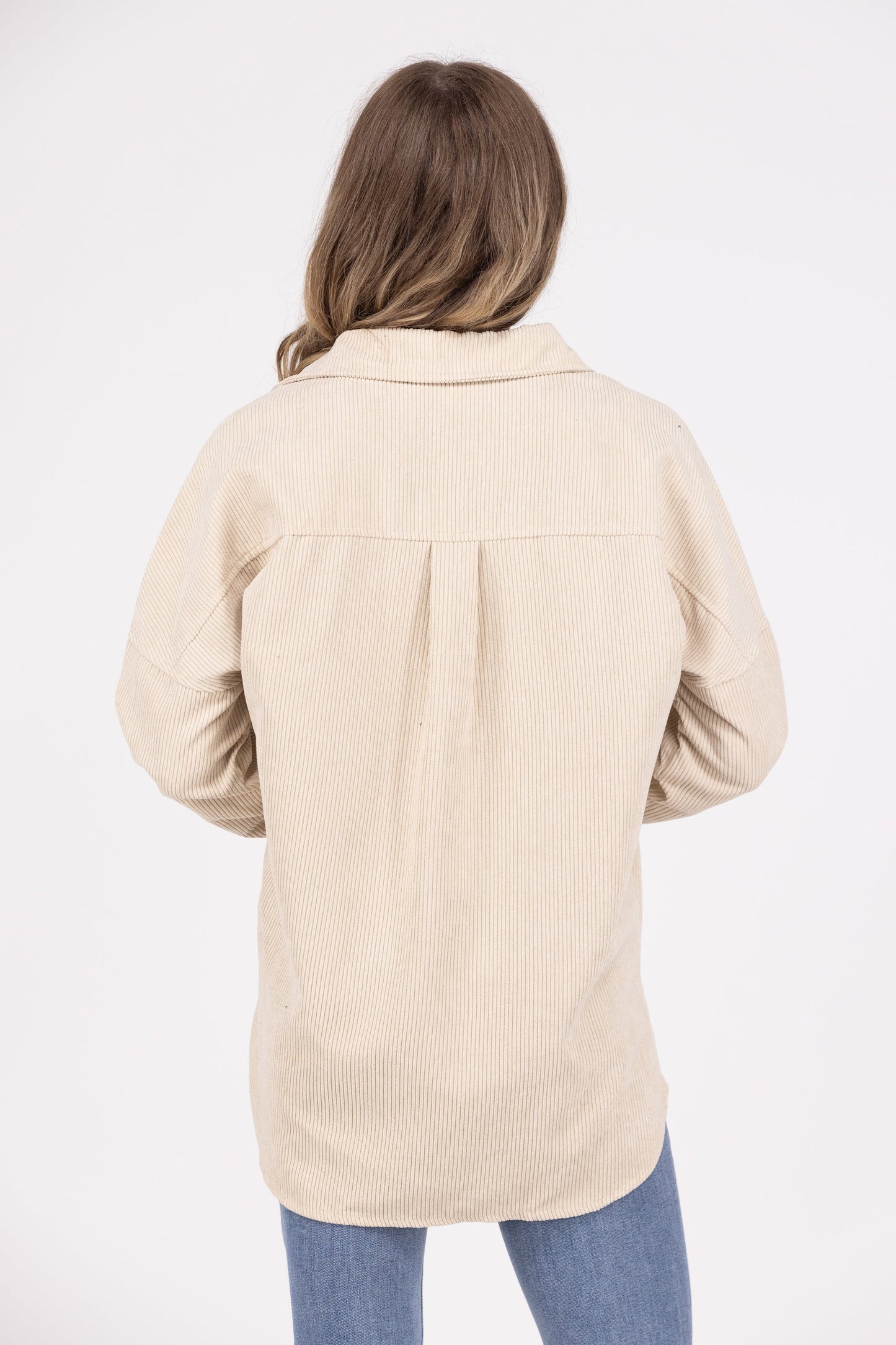 Global Icon Women's Button Front Corduroy Shacket