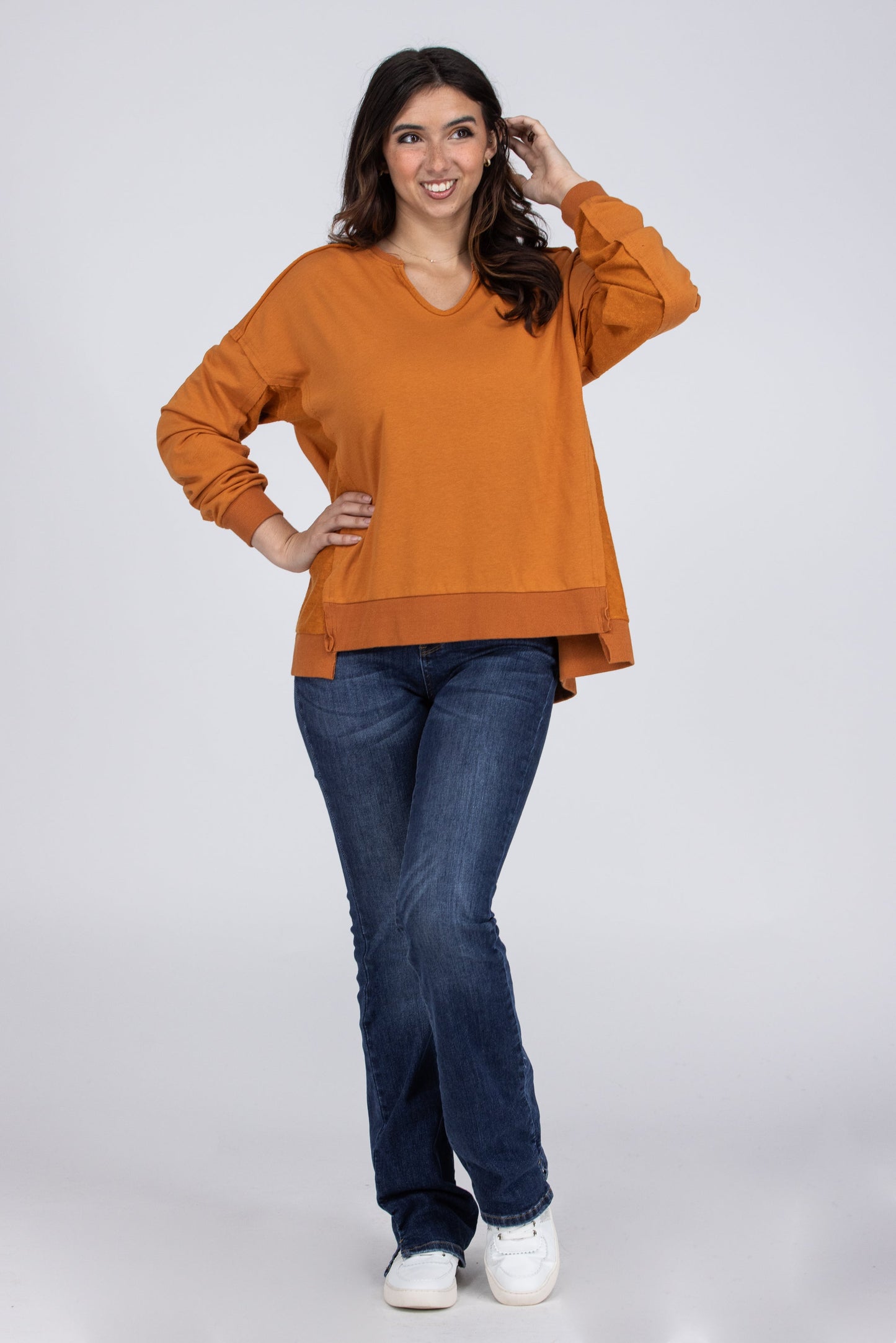 Holding Hands Women's Drop Long Sleeve Top