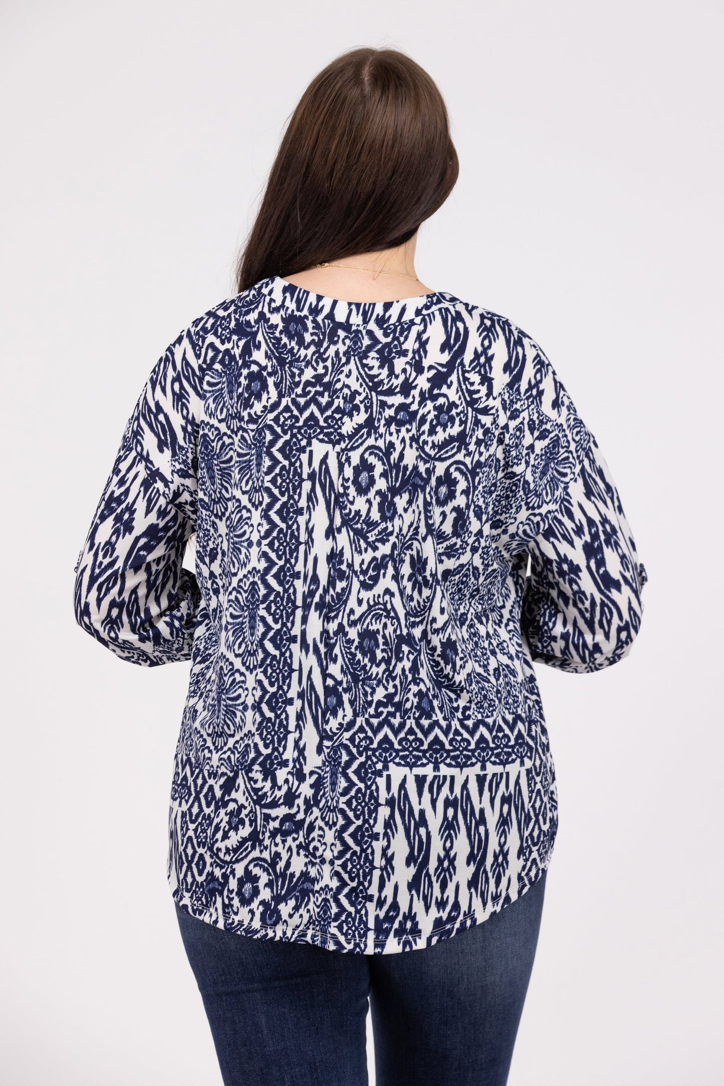 Royal Seas Women's V-Neck 3/4 Sleeve Top