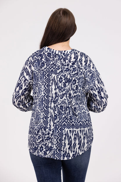 Royal Seas Women's V-Neck 3/4 Sleeve Top