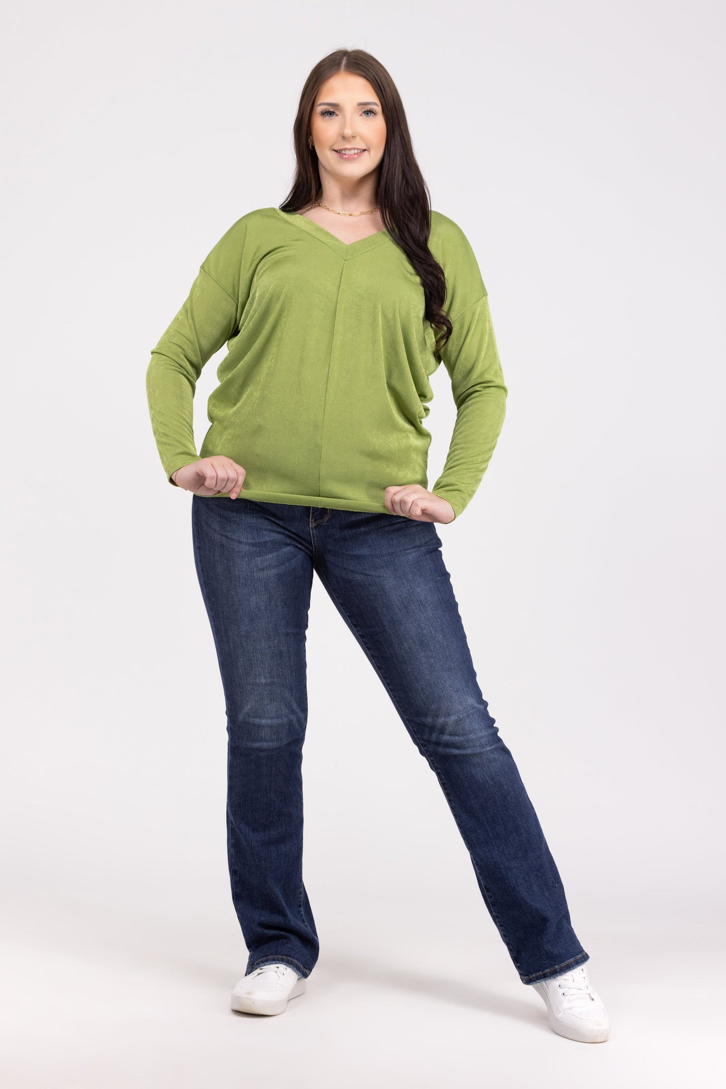 Weekend in the Park Women's V-Neck Long Sleeve Shirt