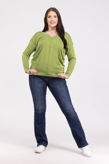 Weekend in the Park Women's V-Neck Long Sleeve Shirt