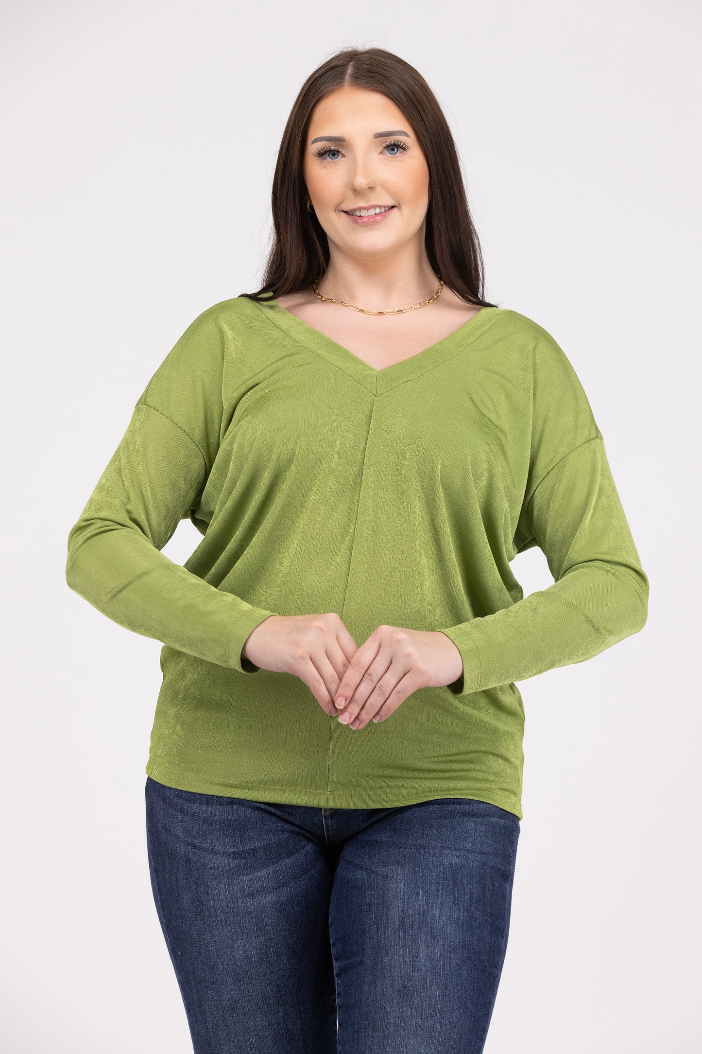 Weekend in the Park Women's V-Neck Long Sleeve Shirt