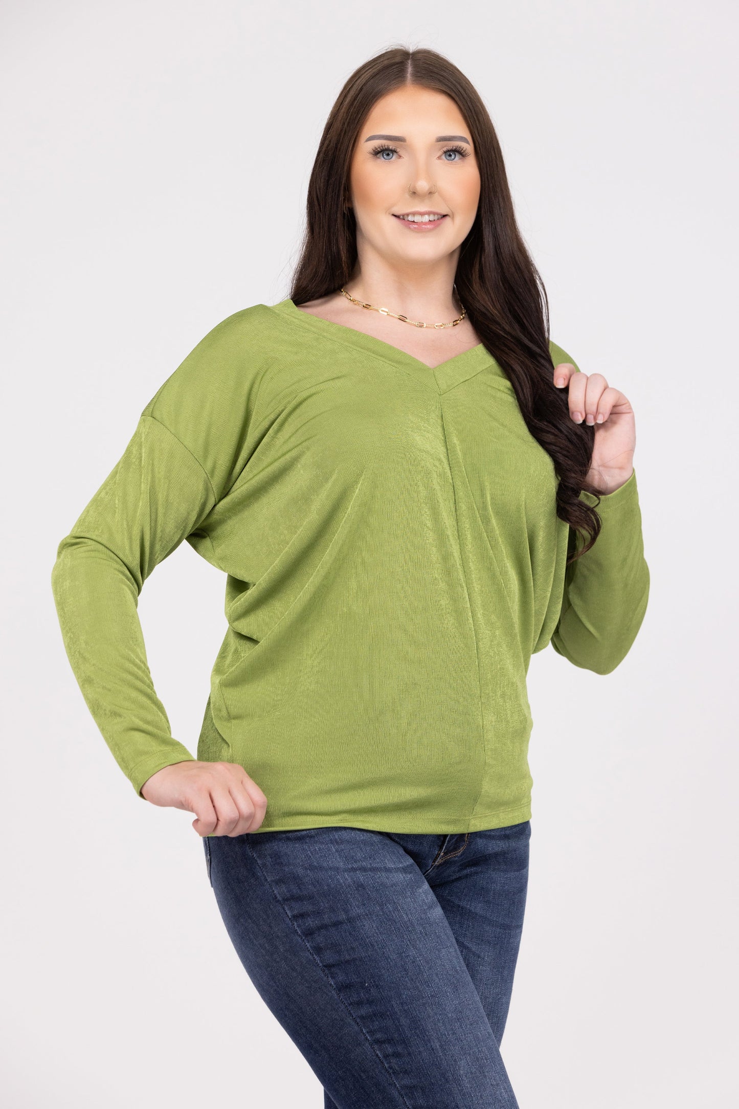 Weekend in the Park Women's V-Neck Long Sleeve Shirt