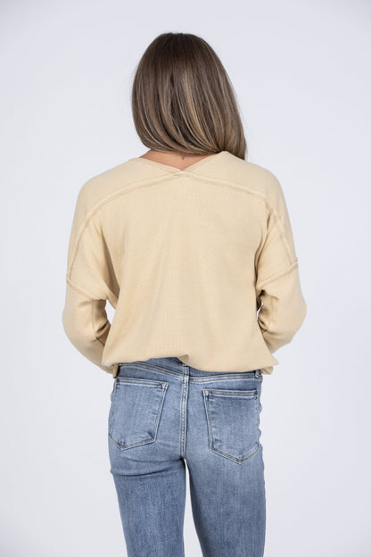 Be More Creative Women's Ribbed Long Sleeve Top