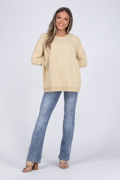Be More Creative Women's Ribbed Long Sleeve Top