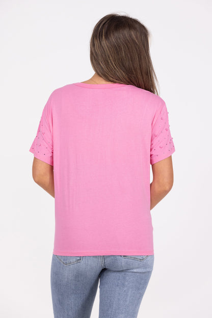 You Will See Me Women's Pearl Short Sleeve Top