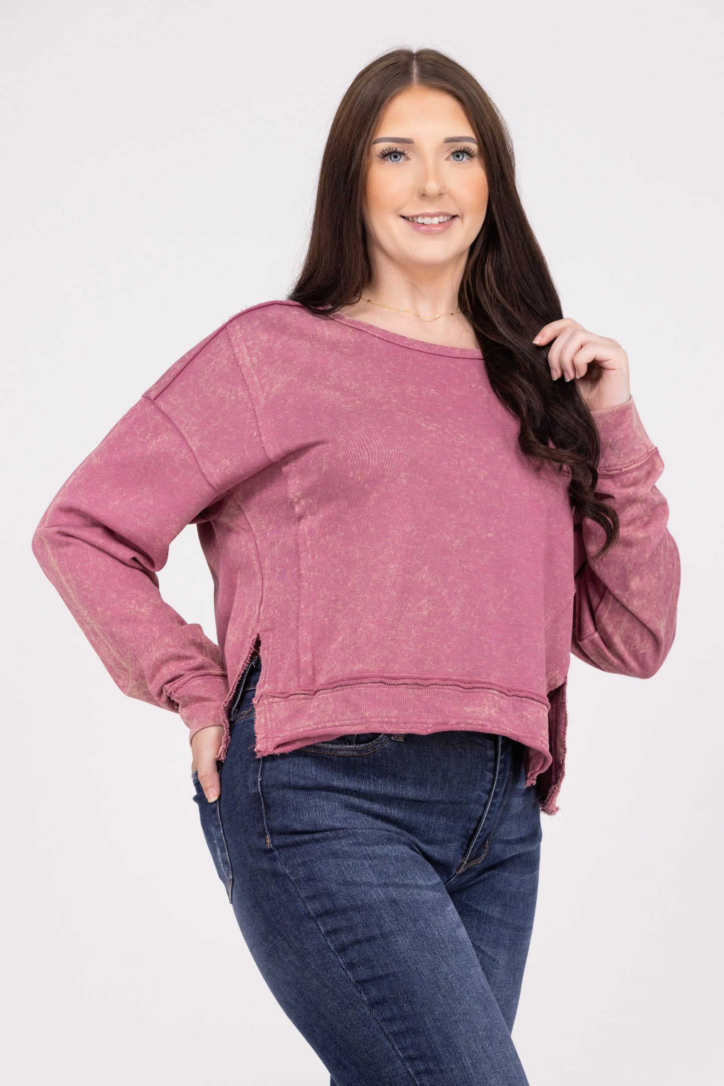 Won't Stay Down Women's Vintage Wash Long Sleeve Top