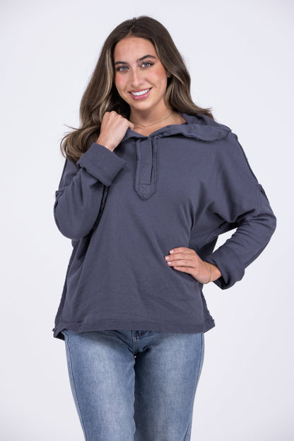 Just Go With It Women's Long Sleeve Pullover