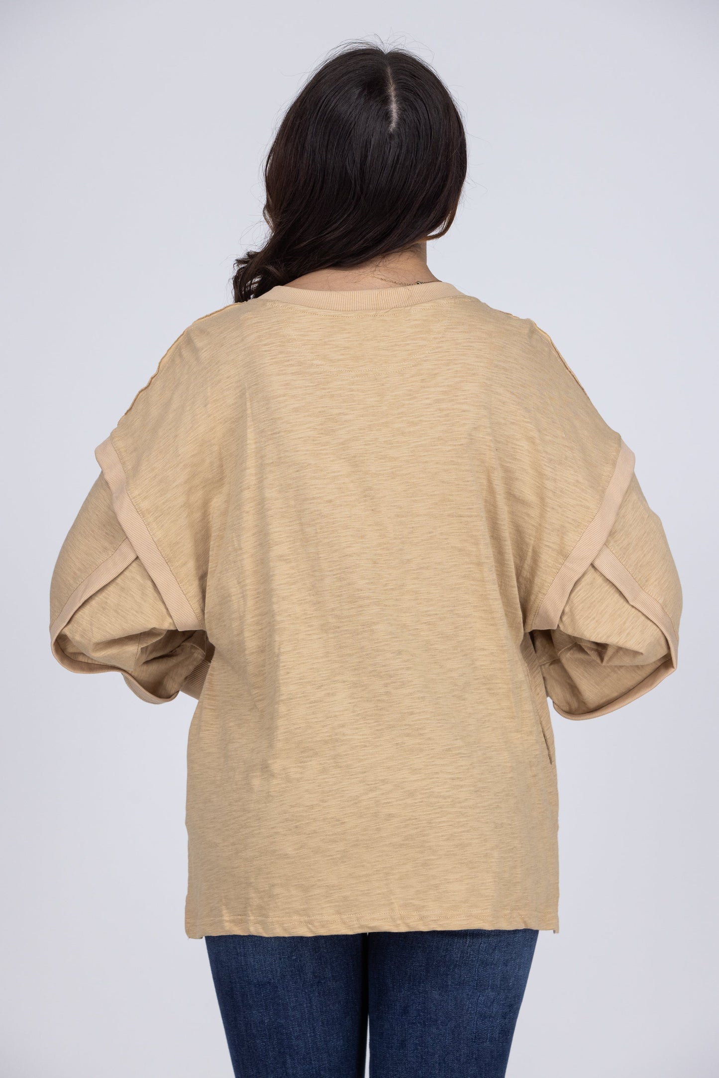 One Last Kiss Women's Ribbed 1/4 Button Down Long Sleeve Top