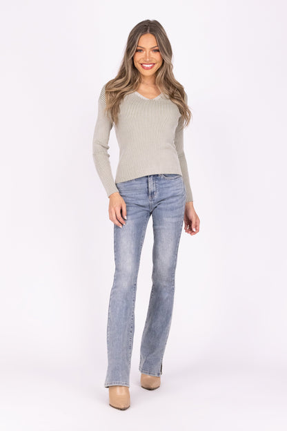 Beginning of Fabulous Women's Flattering Neckline Sweater