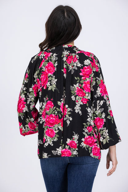 Enchanted By You Women's Floral Long Sleeve Top