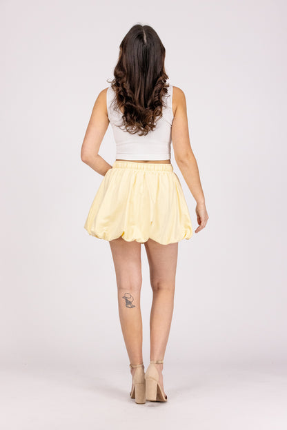 Pearl Days Women's Textured Bubble Hem Mini Skirt
