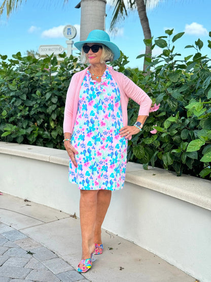 PINK PETALS RUFFLE DRESS