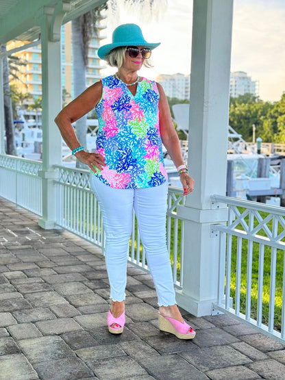 SALINA REEF SLEEVELESS V NECK