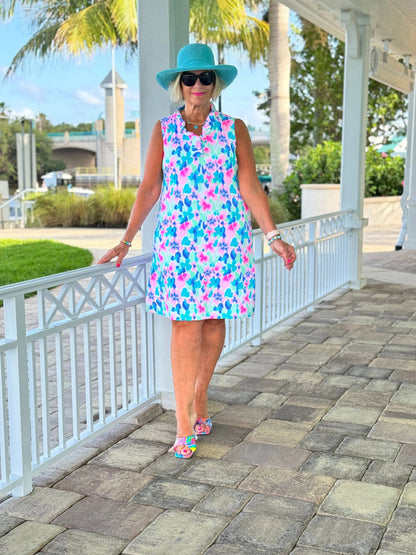 PINK PETALS RUFFLE DRESS