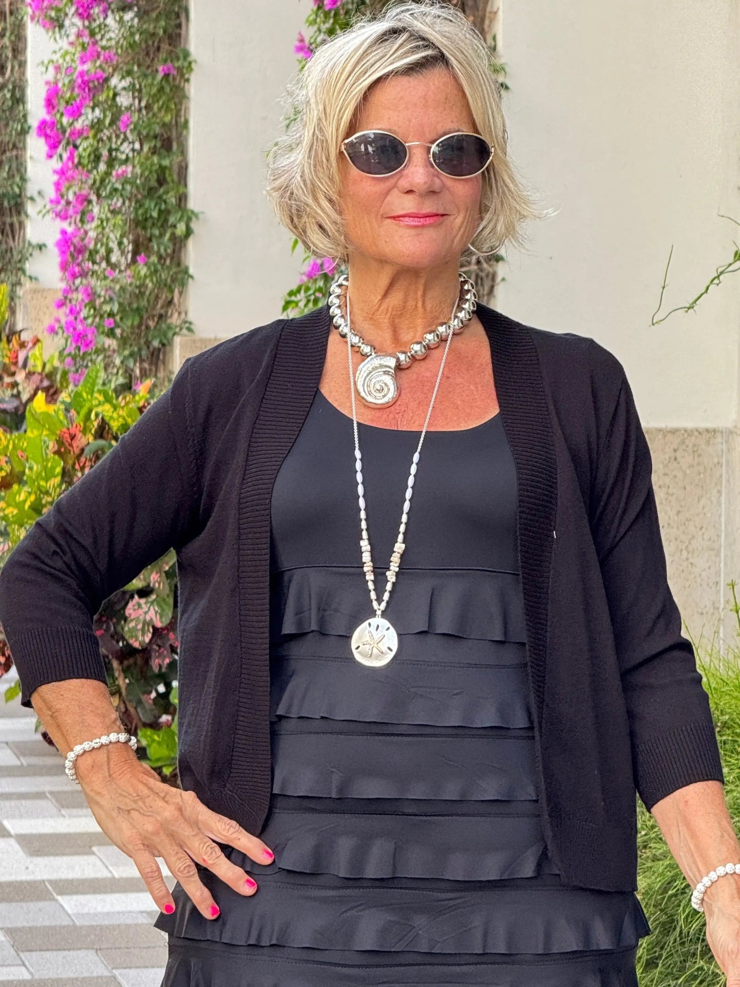MIAMI NIGHTS  BLACK BLACK CHA CHA DRESS