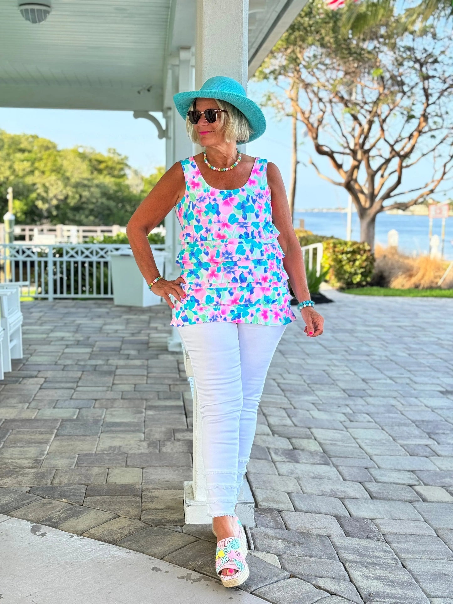 PINK PETALS CHA CHA TANK