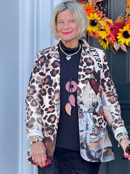 One Size Urban Wild – Leopard Print Blazer