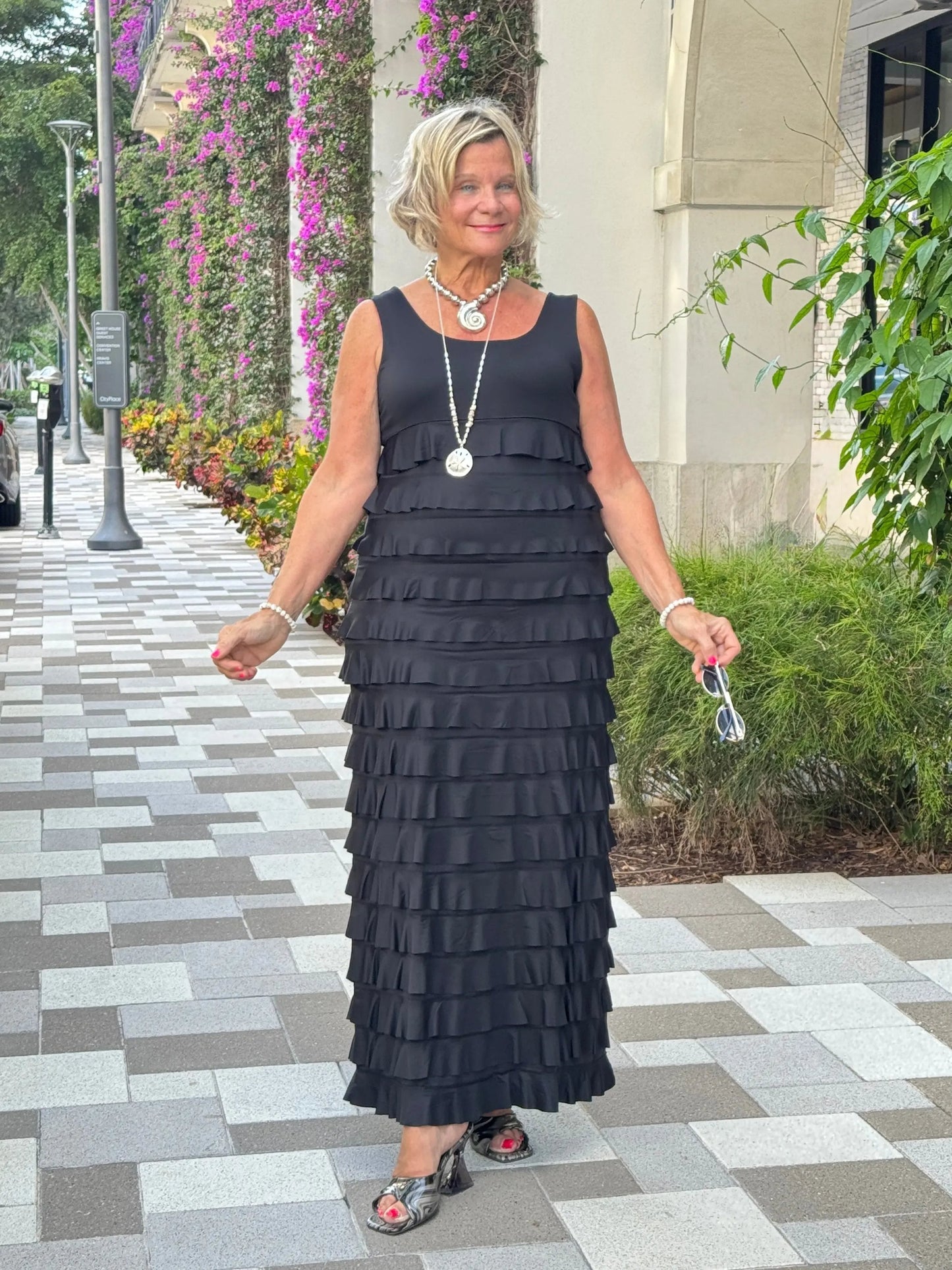 MIAMI NIGHTS  BLACK BLACK CHA CHA DRESS