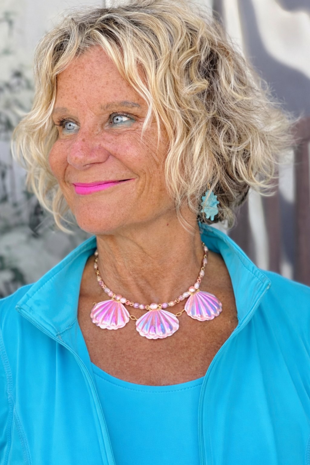 Pink Pearl Shell  Necklace