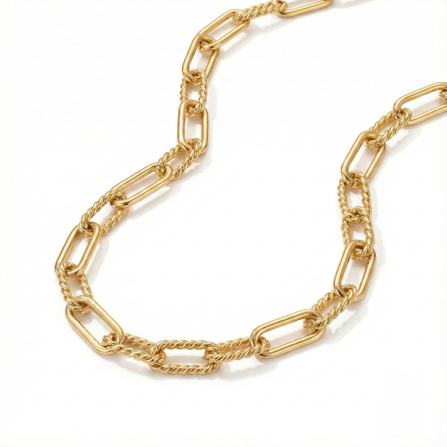 ALB Custom Bold Textured Link Chain Necklace