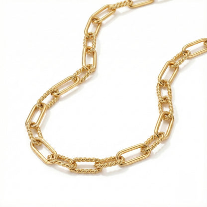 ALB Custom Bold Textured Link Chain Necklace