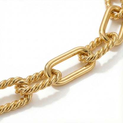 ALB Custom Bold Textured Link Chain Necklace