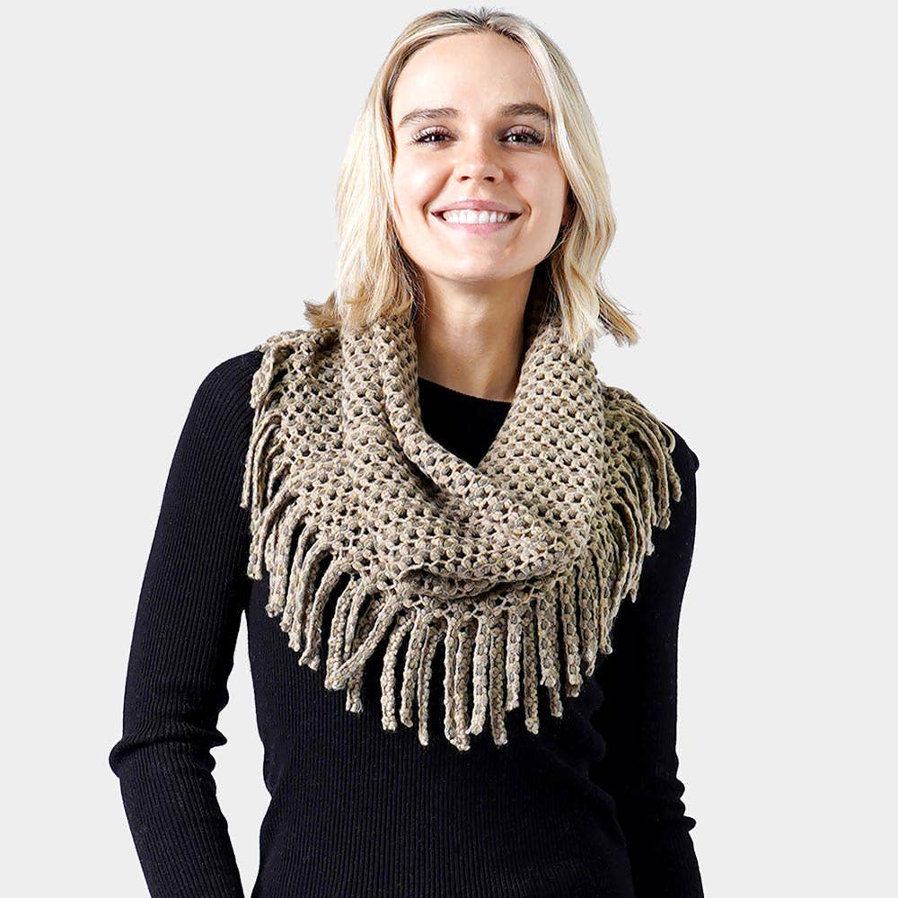 Mini Tube Fringe Scarf