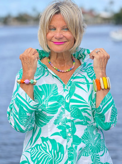 Malachite Green Corfu Shirt Dress