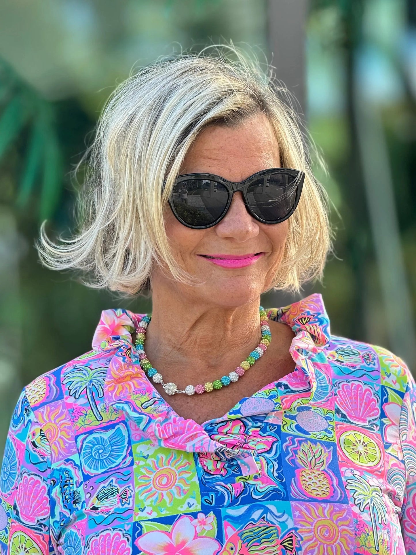 SANDY BEACH COLOR RUFFLE SLEEVE TOP