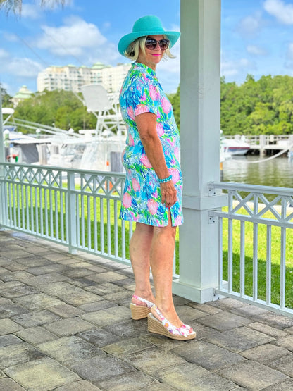 SEASHELL BEACH SHORT SLEEVE DRESS