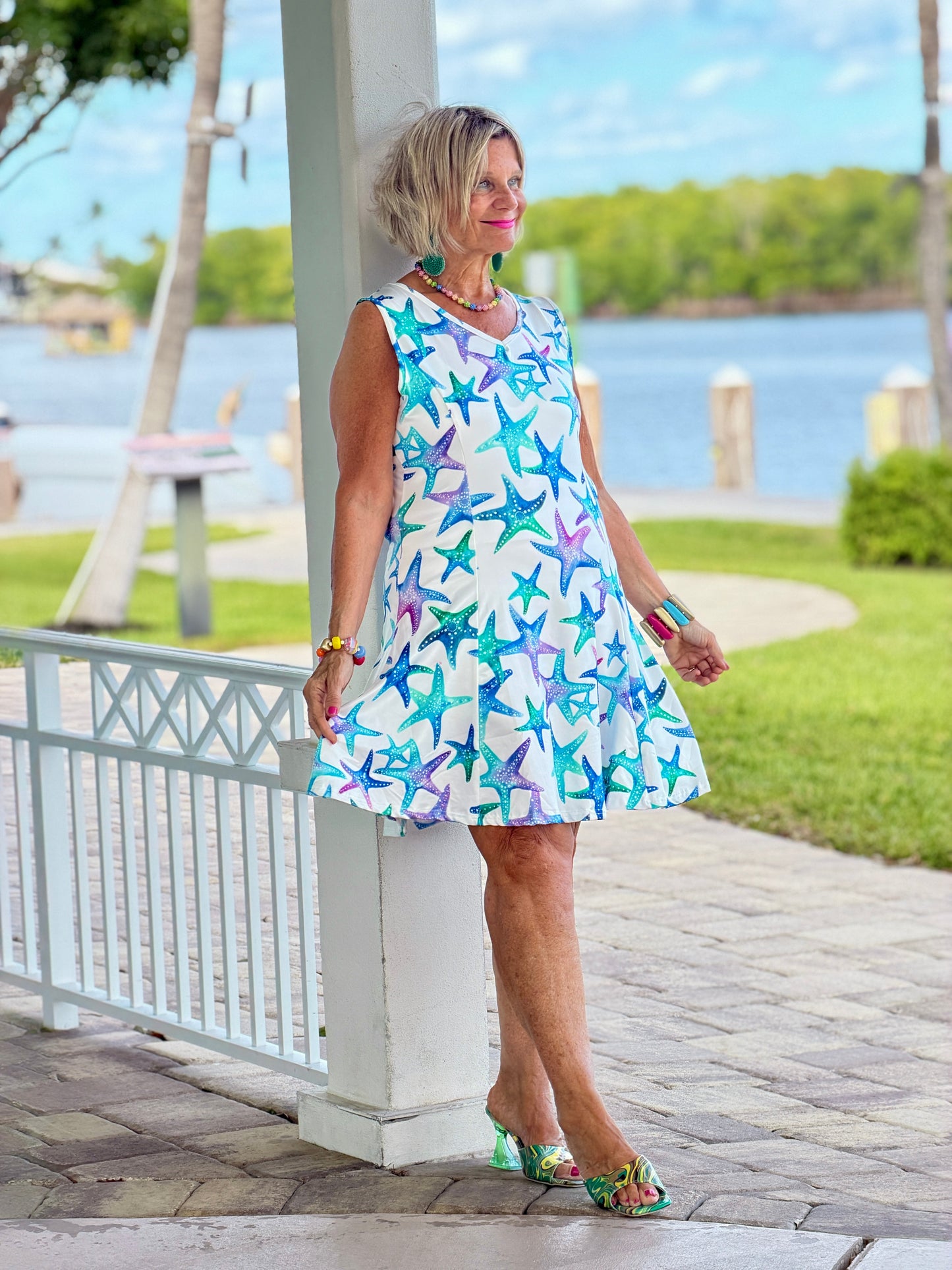 STARFISH TANK SHIFT DRESS UPF+ 50 DRESS