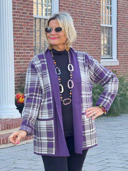 SOUTHERN NIGHTS PURPLE POCKET SWEATER