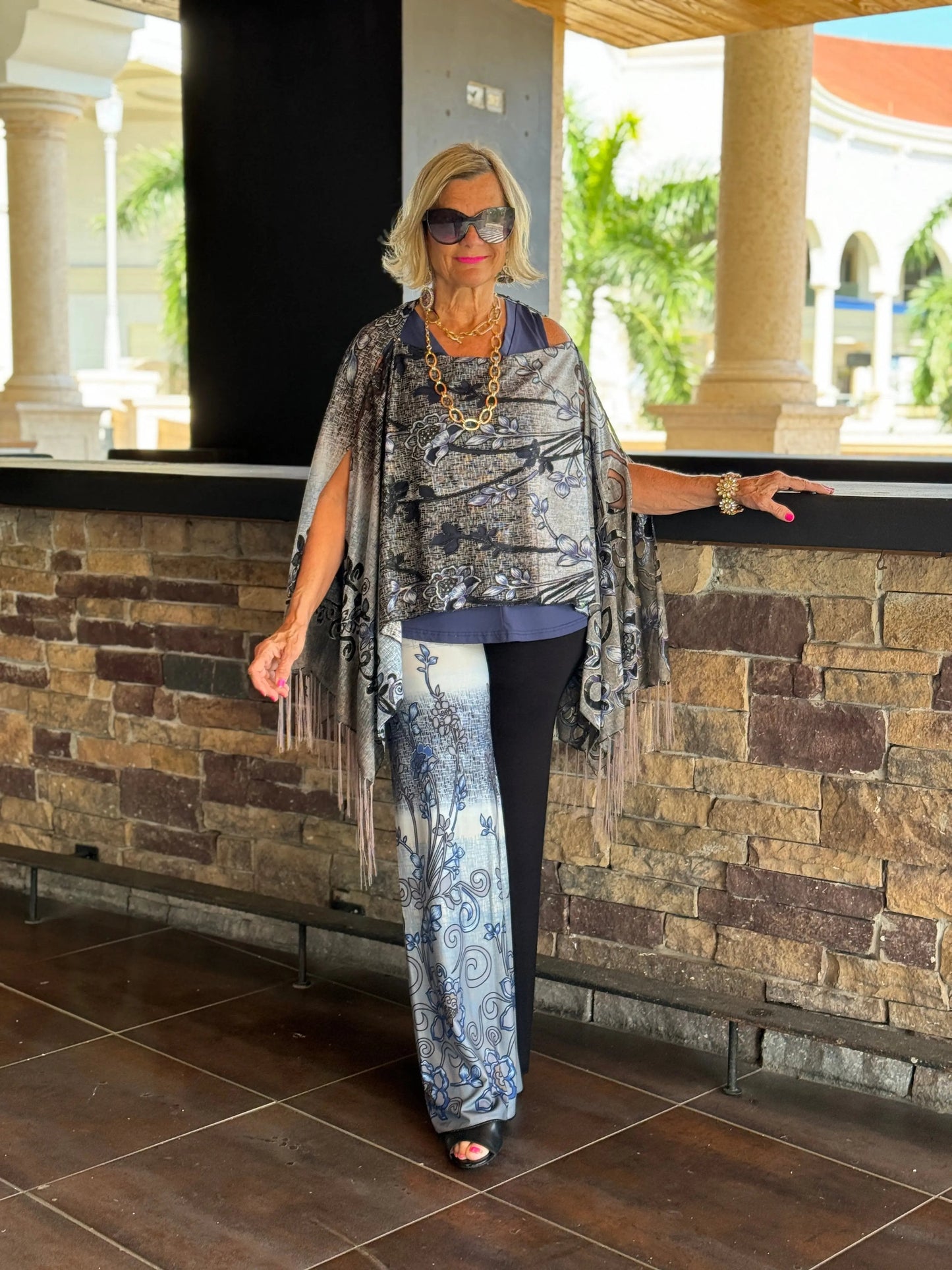 SOUTHERN NAVY DAY PALAZZO