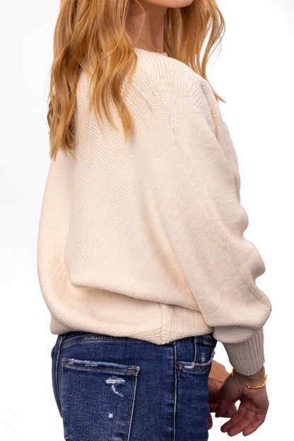 ALB Custom Women's Floral Stitch Dolman Sweater