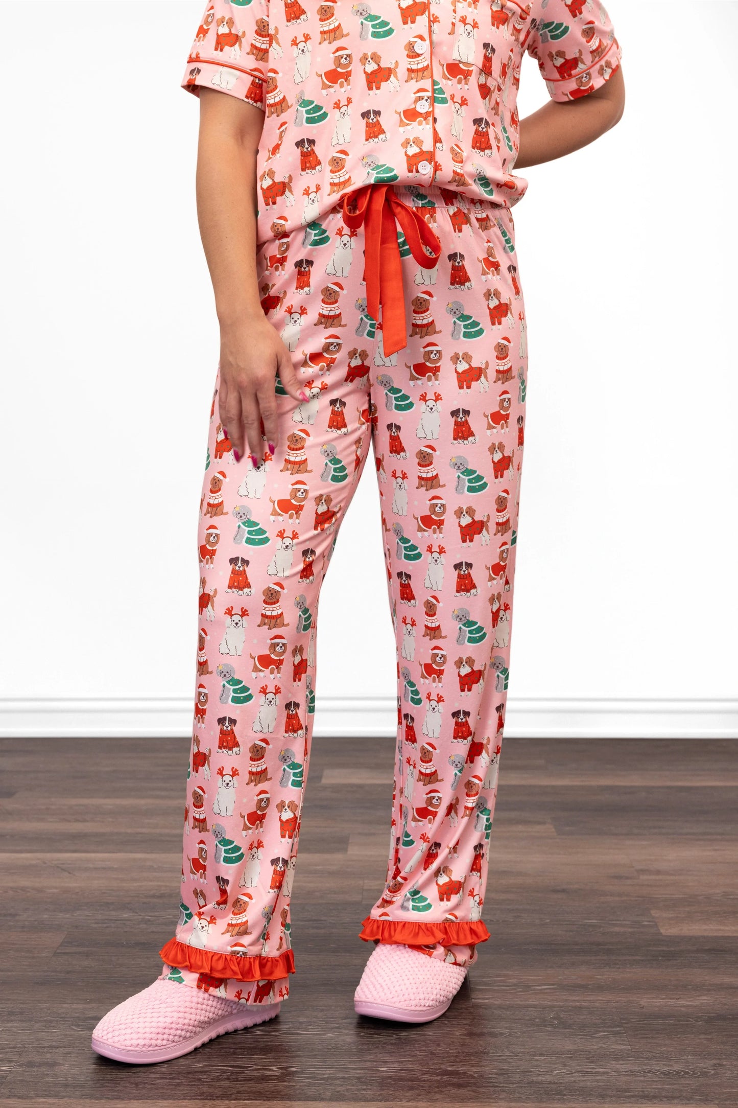 ALB Custom Women's Festive Short Sleeve and Pants Jammies Set