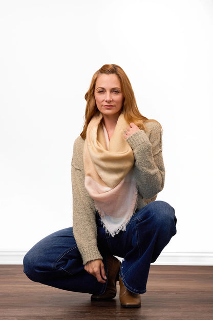 ALB Custom Women's Plaid Woven Scarf