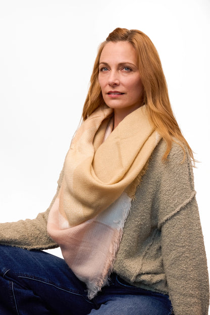 ALB Custom Women's Plaid Woven Scarf