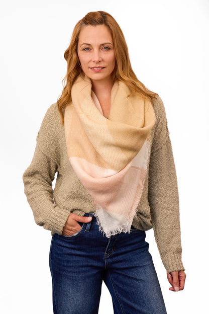 ALB Custom Women's Plaid Woven Scarf
