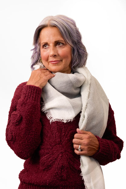 ALB Custom Women's Plaid Woven Scarf